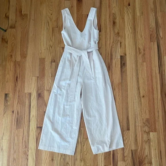 Club Monaco 4 Light Rose Open Back Jumpsuit - Picture 2 of 5